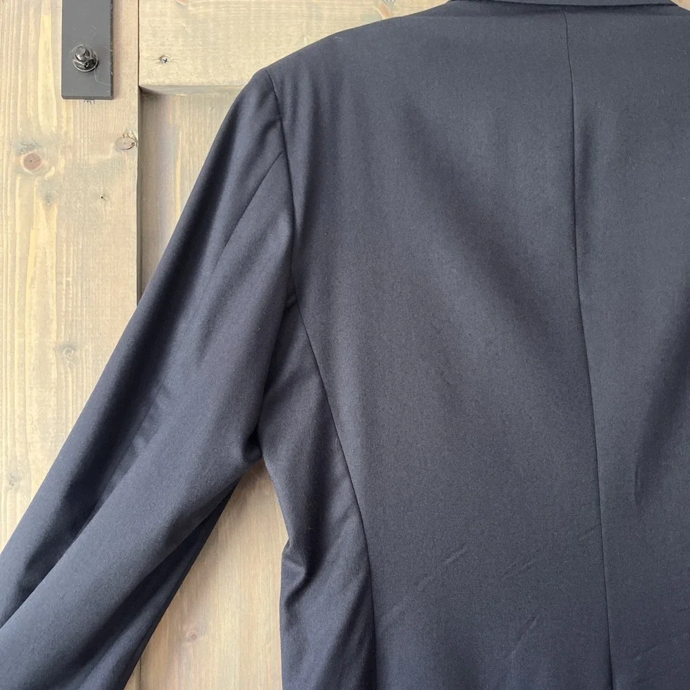 VINTAGE STANLEY‎ BLACKER Mens 40L Navy Gold Button Blazer Sport Coat Suit Jacket